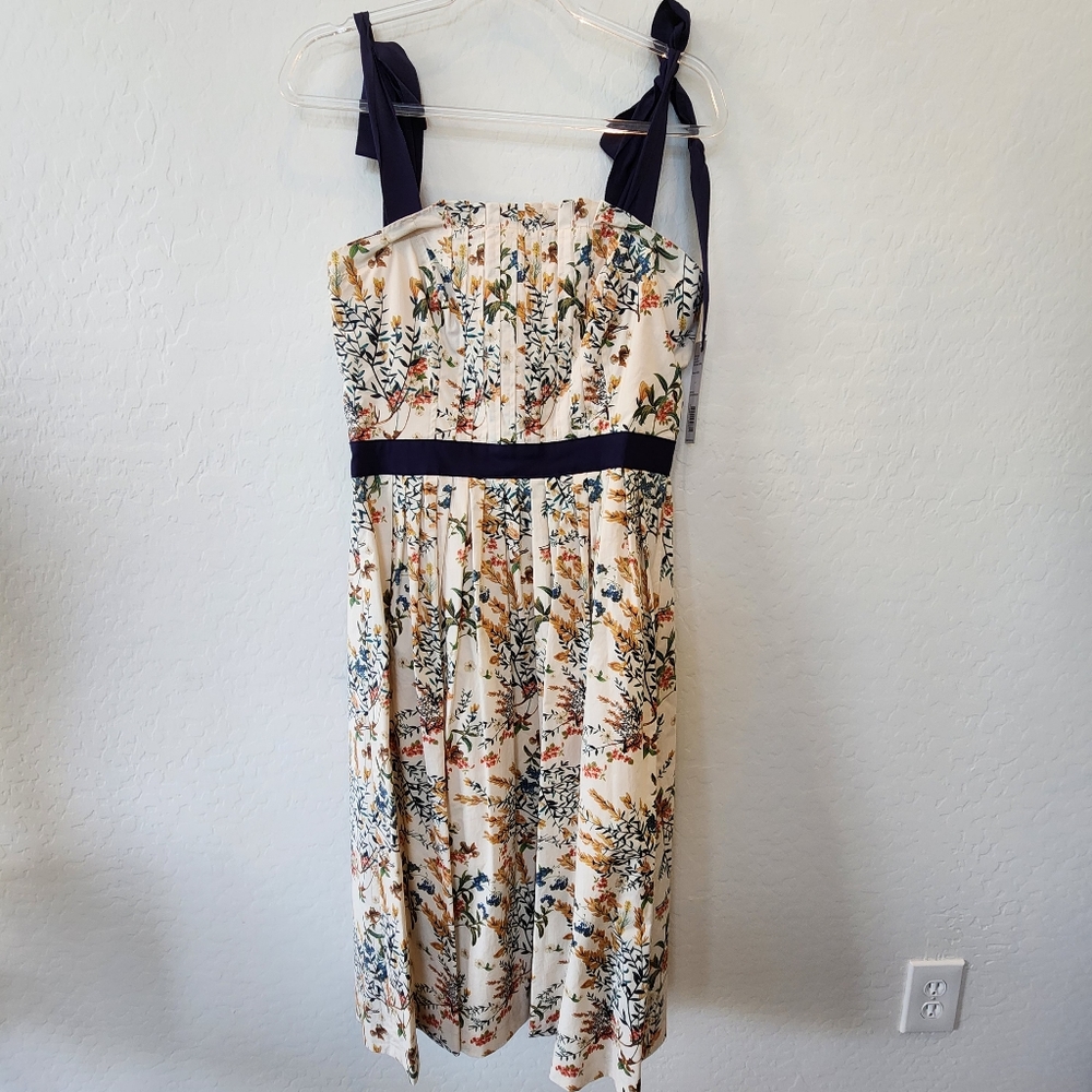Antonio Melani Erin Poplin Square Neck Floral Dress